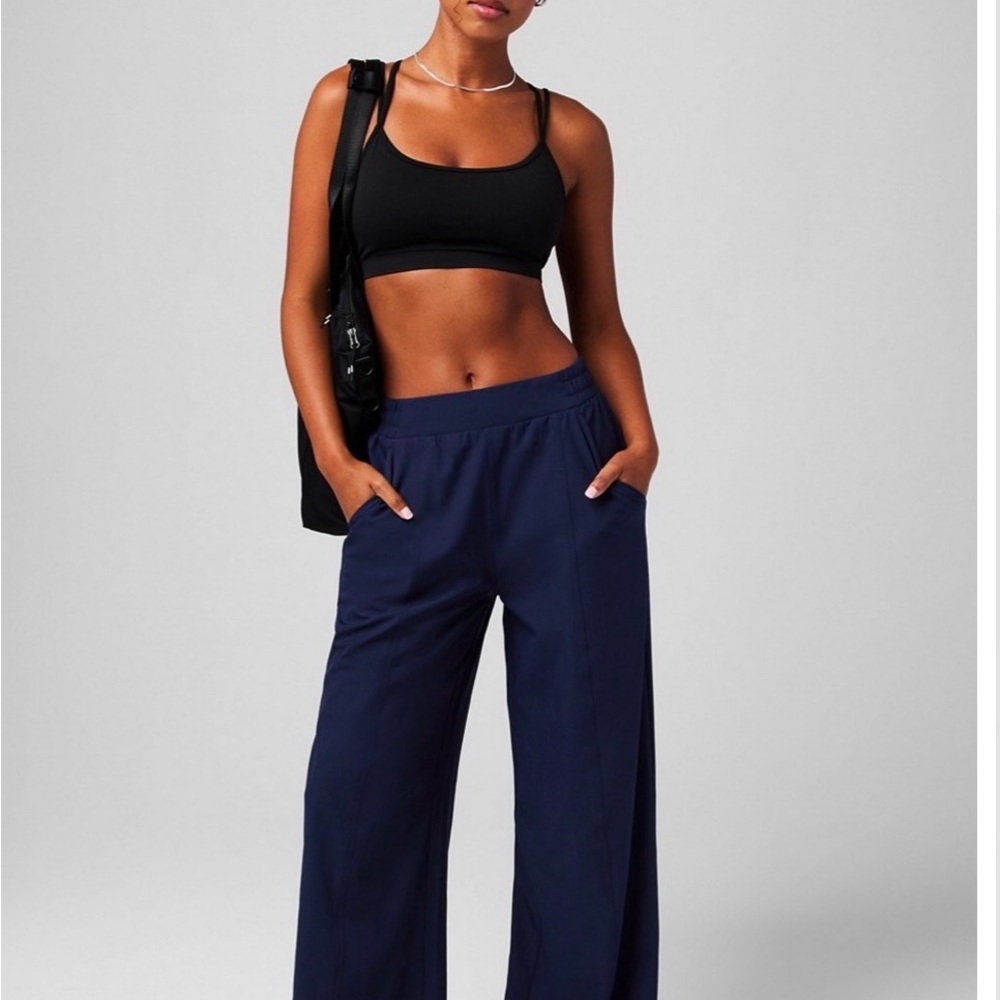 Fabletics Navy Wide-Leg Pants